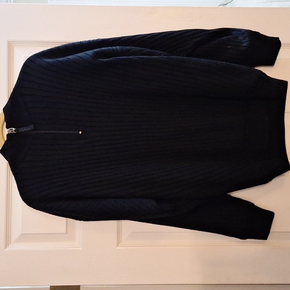 Bob Timberlake Signature Collection men's sweater 1/4 zip black size large lined - Picture 1 of 14